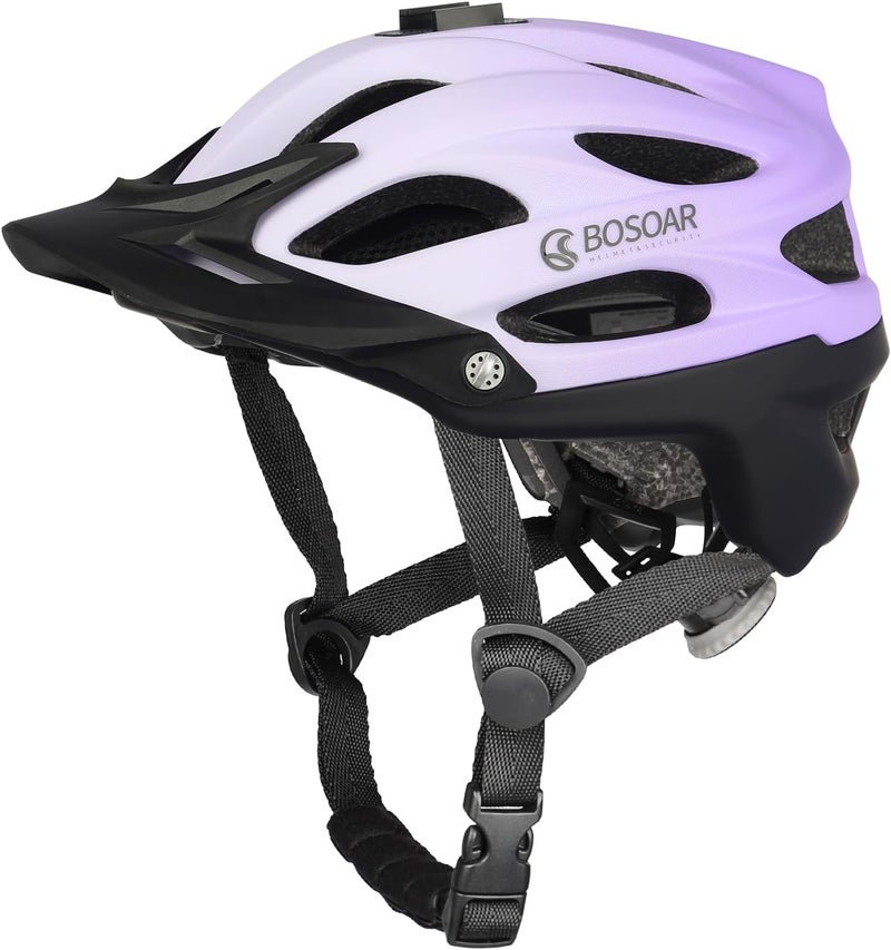 Bosoar Mountain Bike Helmet,Adult Cycling Helmet with Camera Mount and Detachable Visor for Men Women Youth,Suggested Fit 55-61 Cm - Image 1